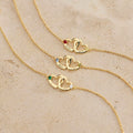 Custom Heart Name Bracelet with Birthstone