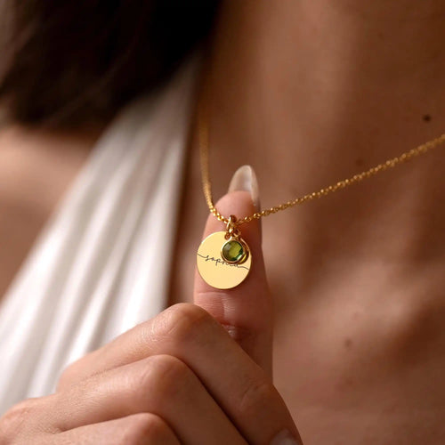 Namensketten mit Geburtssteingravur 