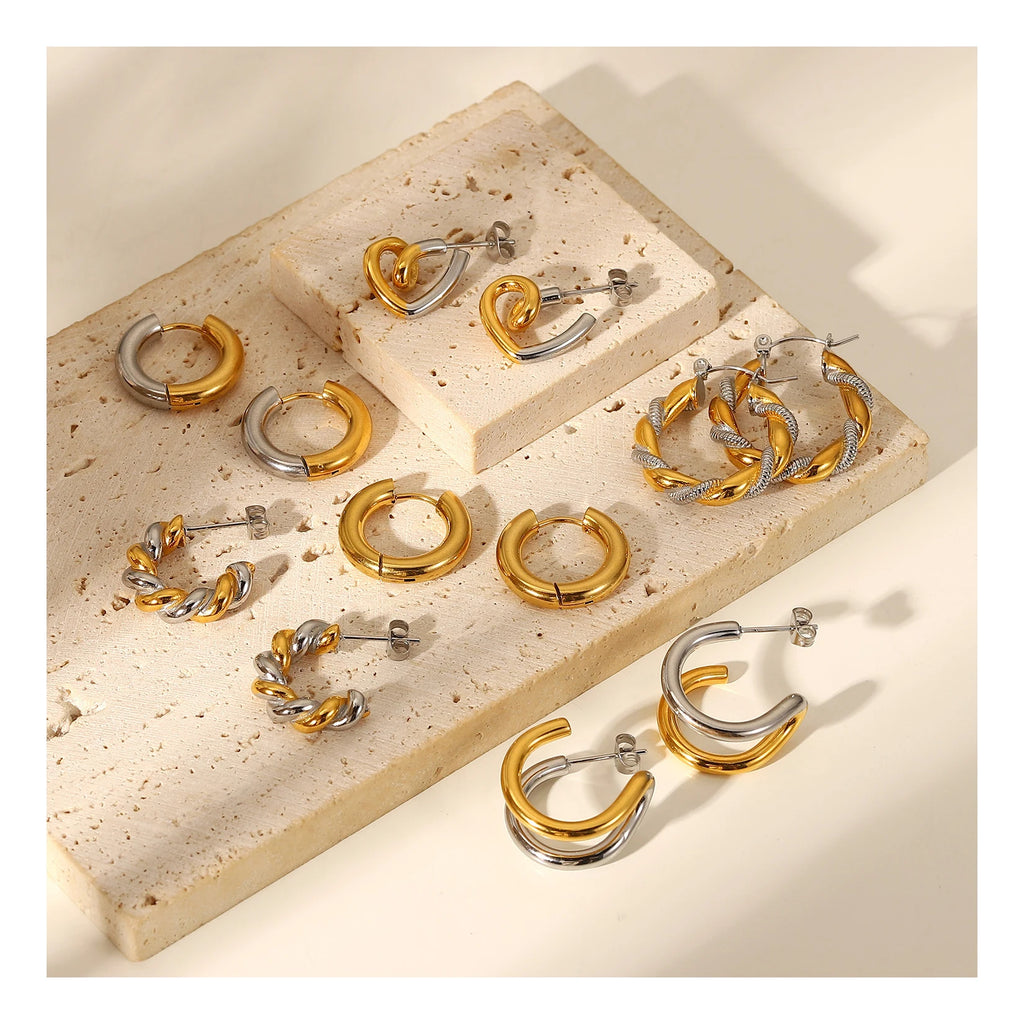 Gedrehte Seil-Creolen – 18 Karat vergoldet