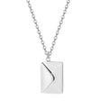 Engraved Envelope With Secret Message Pendant Necklace