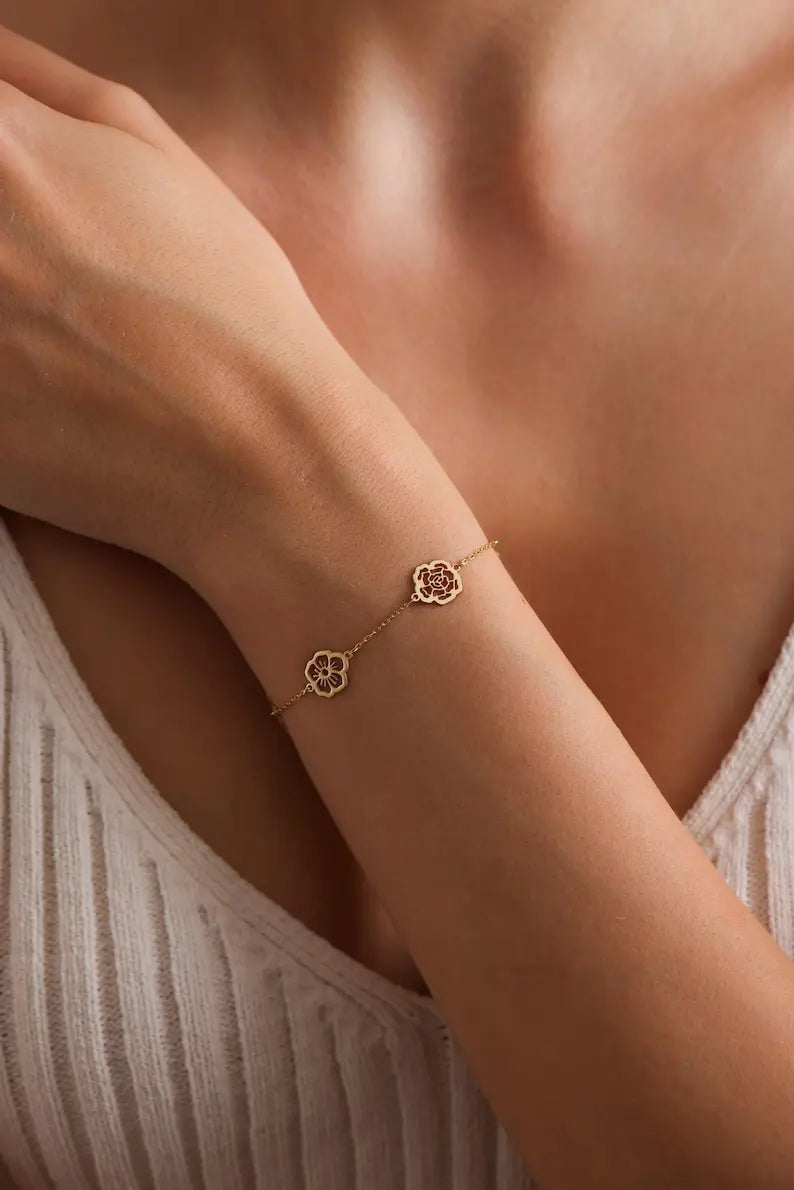 Personalized Birthflower Bracelet