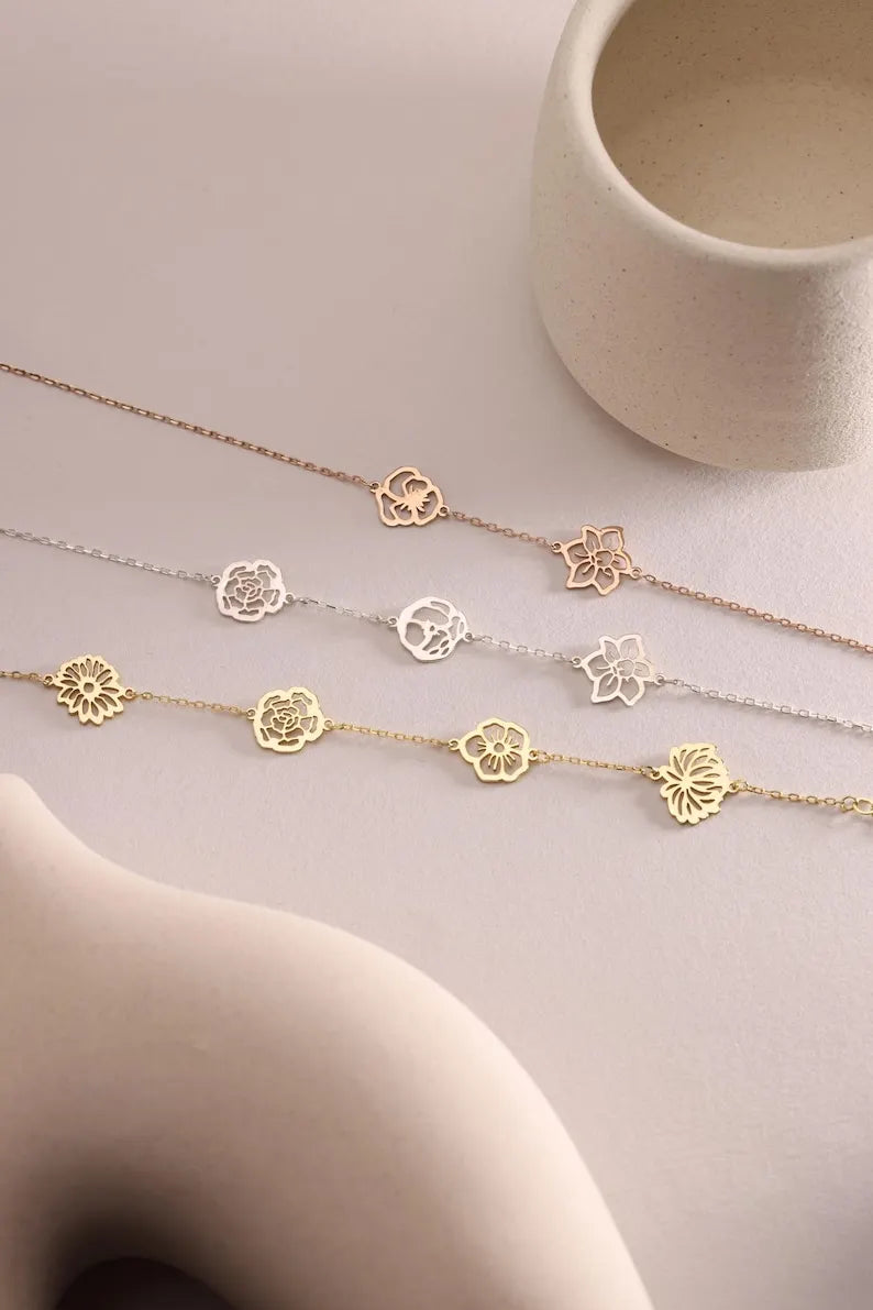 Personalized Birthflower Bracelet