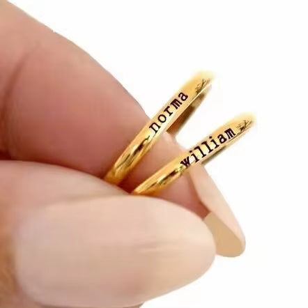 Personalized Name Ring – Custom Titanium Steel Ring